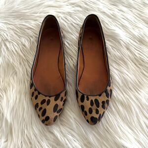 Madewell The Sidewalk Slimmer Leopard Flat Sz 7